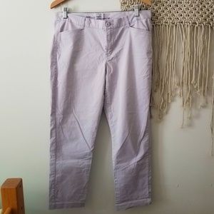 Gap Slim City Ankle Khakis Lilac